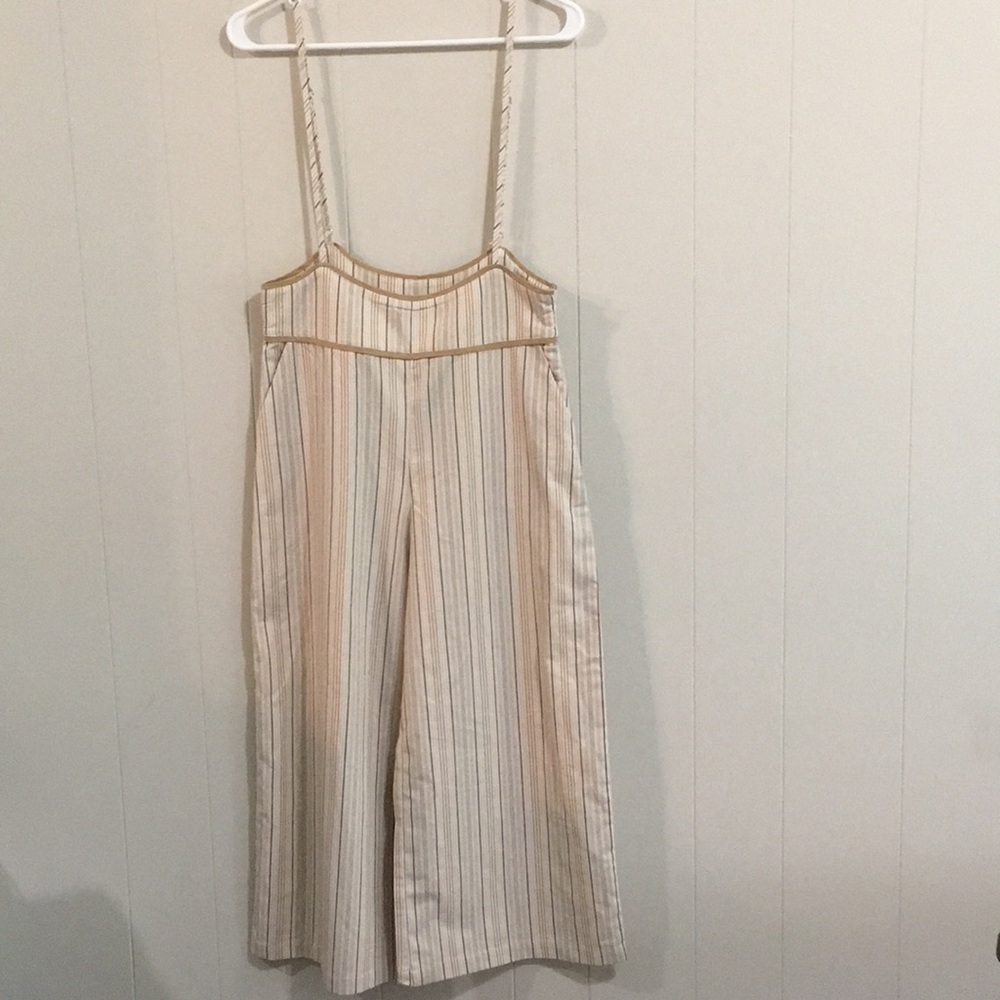 Le Lis Striped Overalls Size S